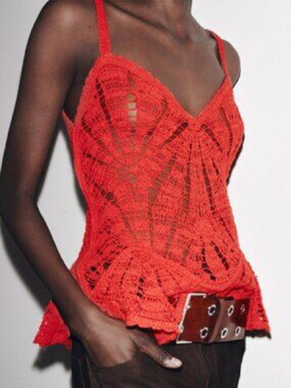Zara Crochet Camisole Top Size M NWOT